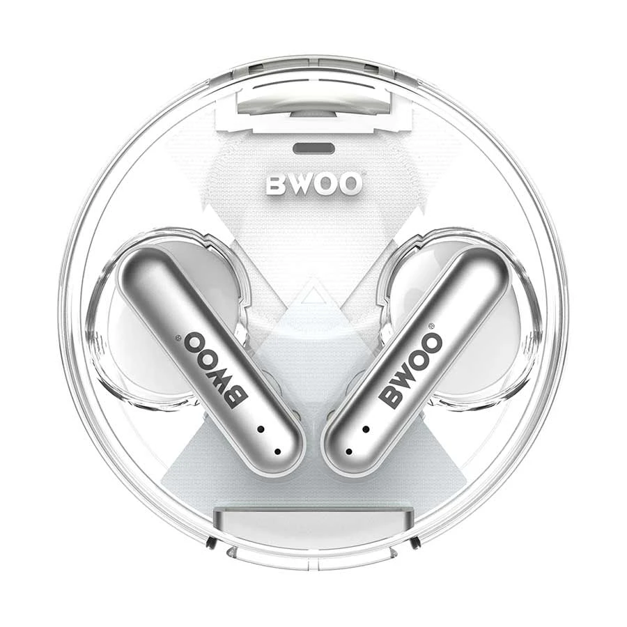 bwoo-bo-bw95-wh-white-tws-bluetooth-transparent-31760531154 BWOO BO-BW95-WH Transparent Wireless Earbuds – White - Image 1