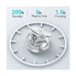 BWOO BO-BW95-WH Transparent Wireless Earbuds – White - Image 4