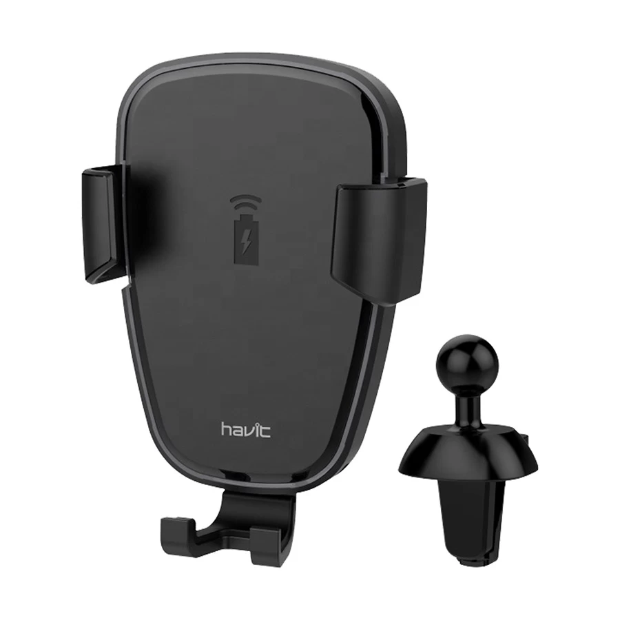 havit-h341-qi-fast-wireless-black-charging-car-11691923467 Havit H341 Qi Car Mount Wireless Charger – Black - Image 1