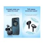 Hoco EQ2 Wireless Earbuds – Black - Image 3