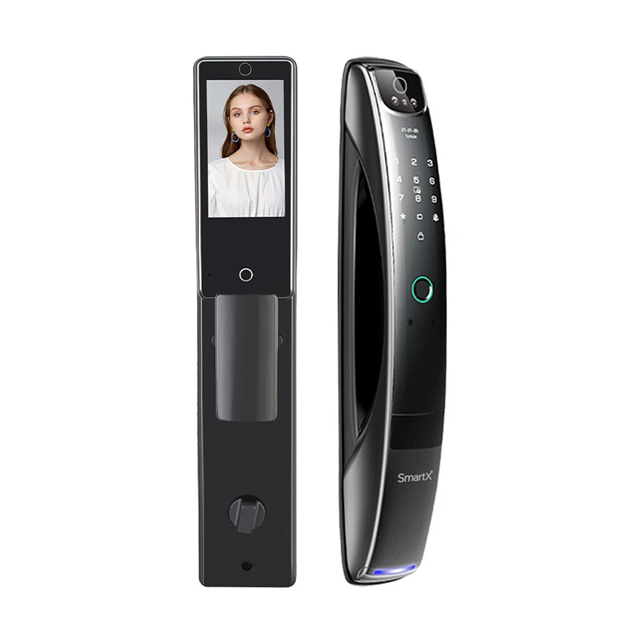 smartx-sx-n5-3d-wi-fi-face-recognition-smart-door-11744872989 SmartX SX-N5-3D Face Recognition w/ Camera & Video Doorbell Smart Door Lock – Black - Image 1