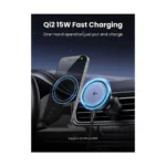 Ugreen W708 MagSafe Qi2 Car Mount Wireless Charger – Black - Image 3