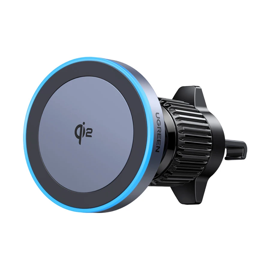ugreen-w708-35970-15w-qi2-magnetic-car-mount-51747890406 Ugreen W708 MagSafe Qi2 Car Mount Wireless Charger – Black - Image 1