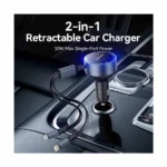 Vention FFOB0 Dual USB-C & Lightning Car Charger – Black - Image 2