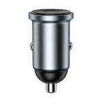 WiWU Nano Lite 2-Port Car Charger – Gray - Image 4