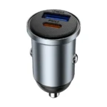 WiWU Nano Lite 2-Port Car Charger – Gray - Image 5