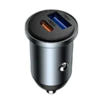 WiWU Nano Lite 2-Port Car Charger – Gray - Image 6