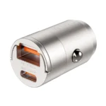 WiWU Nano Series 2-Port Car Charger – Titanium - Image 2