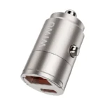 WiWU Nano Series 2-Port Car Charger – Titanium - Image 3