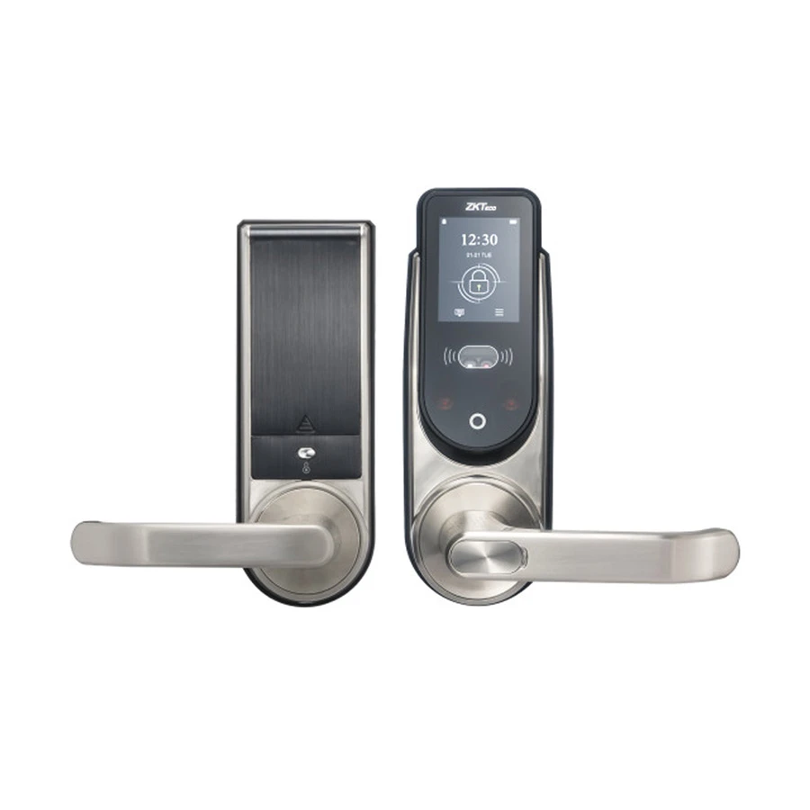 zkteco-hbl200b-hybrid-biometric-smart-lock-with-11706788255 ZKTeco HBL200B Hybrid Biometric Smart Door Lock – Black & Silver - Image 1